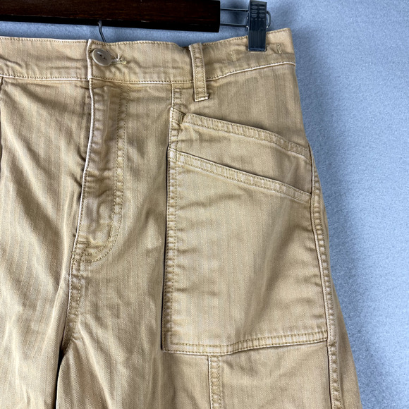 Madewell 90s Straight Cargo Pant Womens 29 Beige Garment Dyed High Waist FLAW - Picture 6 of 16